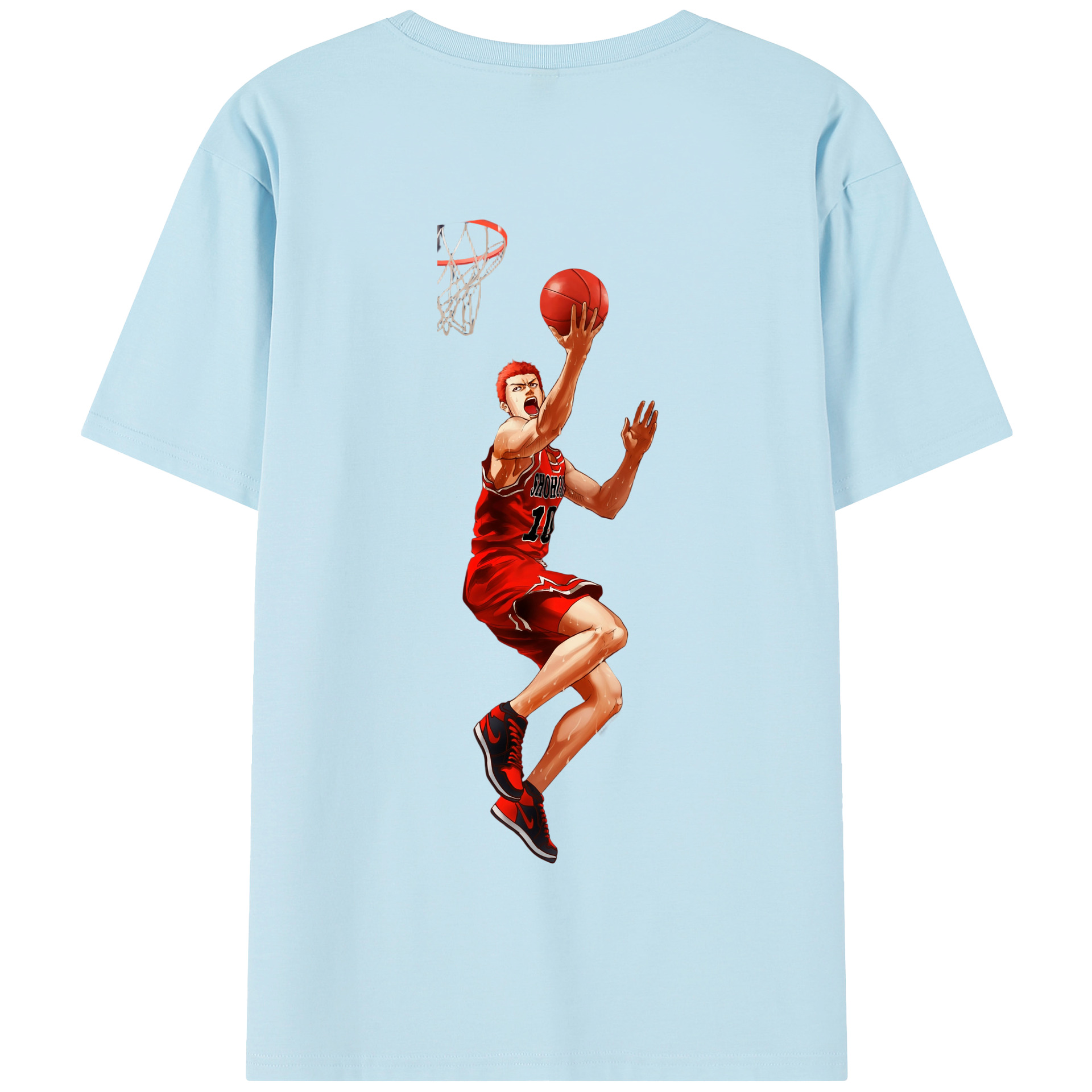 SLAM DUNK／スラムダンク 綿100％半袖Tシャツ（背面プリント）